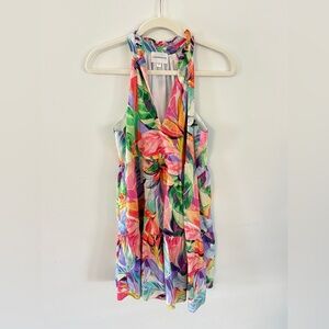 Lavender Brown Multicolor Floral Dress